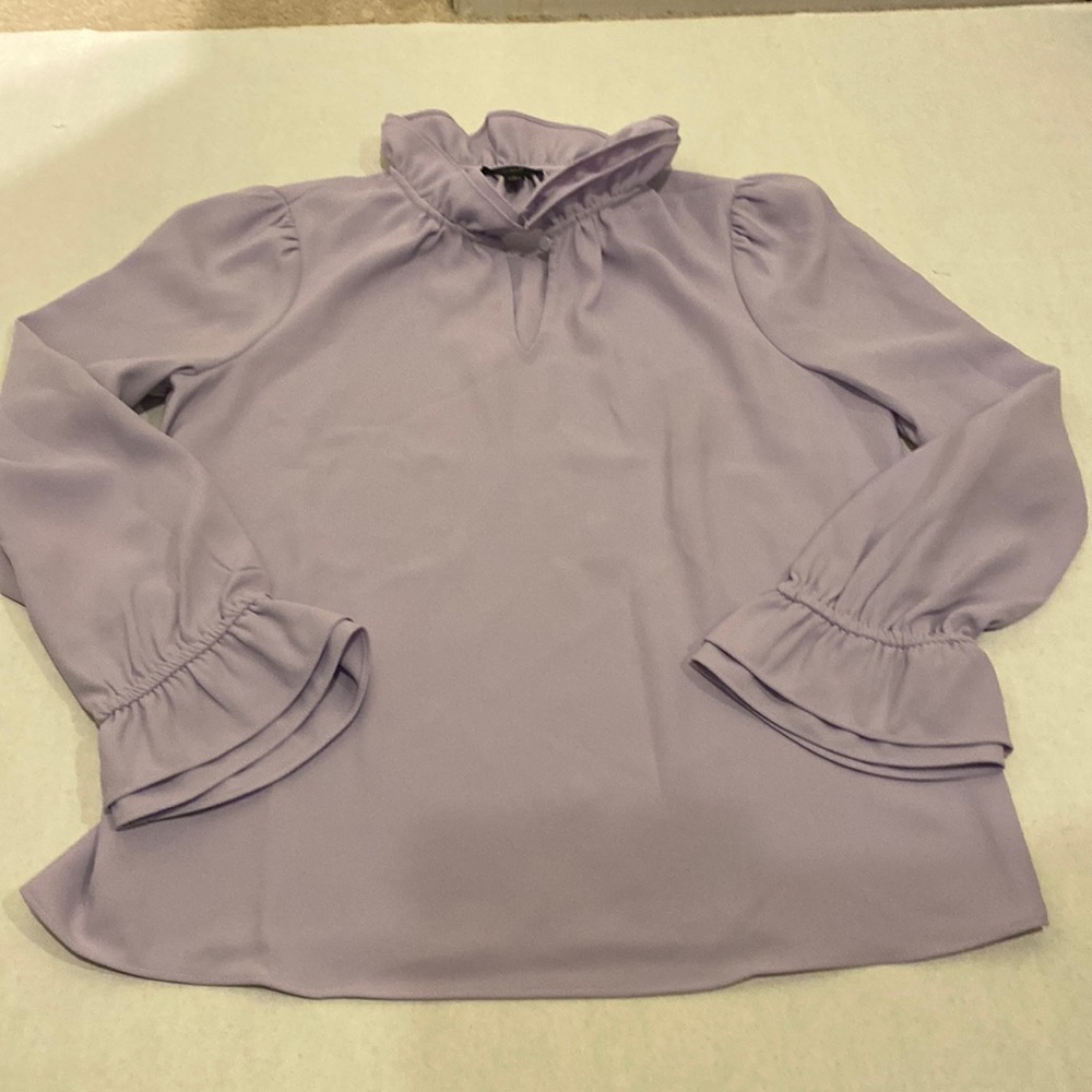 J. Crew - Lilac, Ruffled Blouse